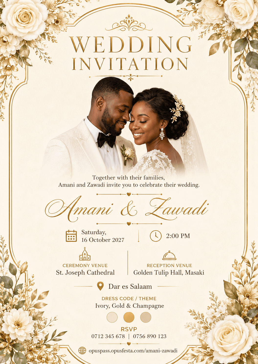 Amani Ivory Gold